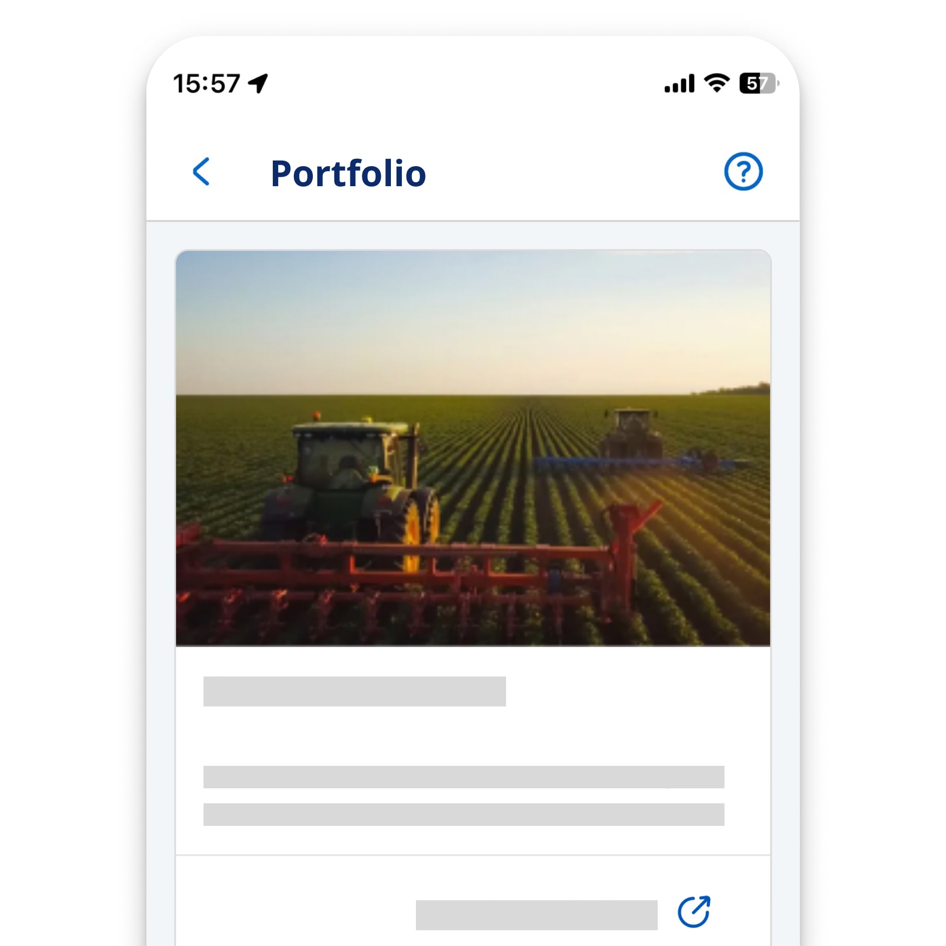 Écran mobile de YaraPlus Portfolio
